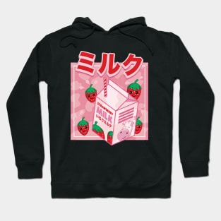 Japanese Kawaii Strawberry Milk Shake Hoodie